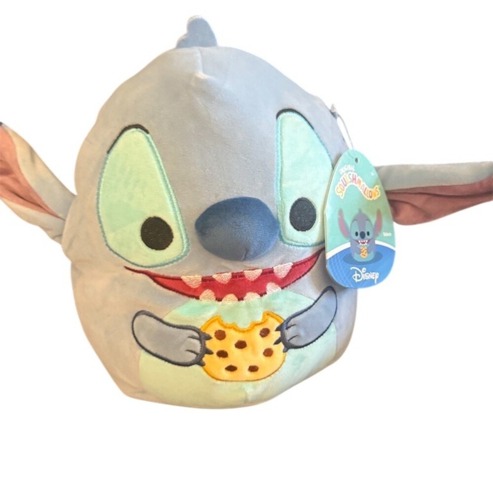 Squishmallows Disney Stitch Holding Cookie Plush Stuffed Animal w/ Hang